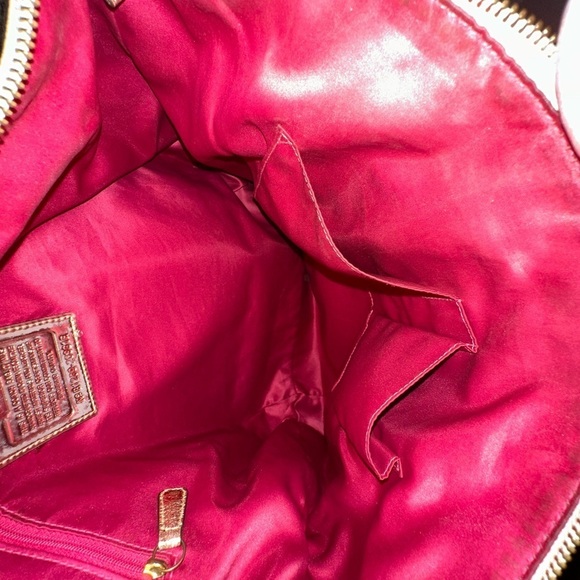 VINTAGE COACH Poppy Metallic Gold Champagne Leather Large Shoulder Bag RARE! - Picture 9 of 11